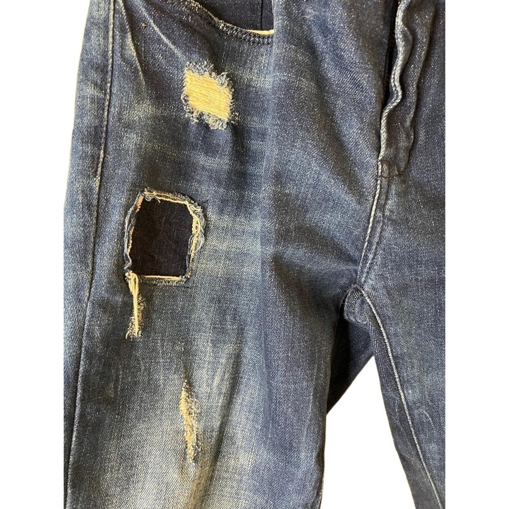 Blanknyc Patchwork Distressed Ripped Cuffed Ankle… - image 6